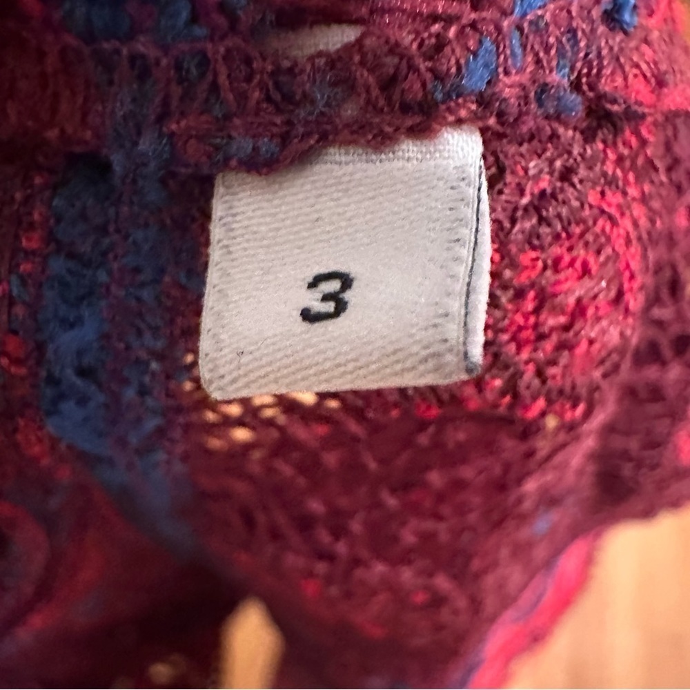 SANDRO RED LACE DRESS size FR3 # - Picture 6 of 14